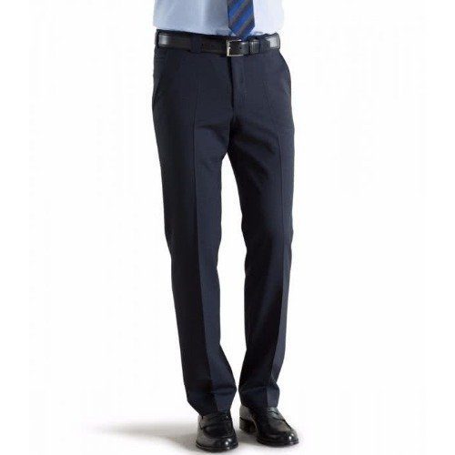 Men's Roma Flat Front Fine Tropical Formal Trousers - Nauticrew